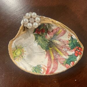 Christmas Shell Trinket Dish